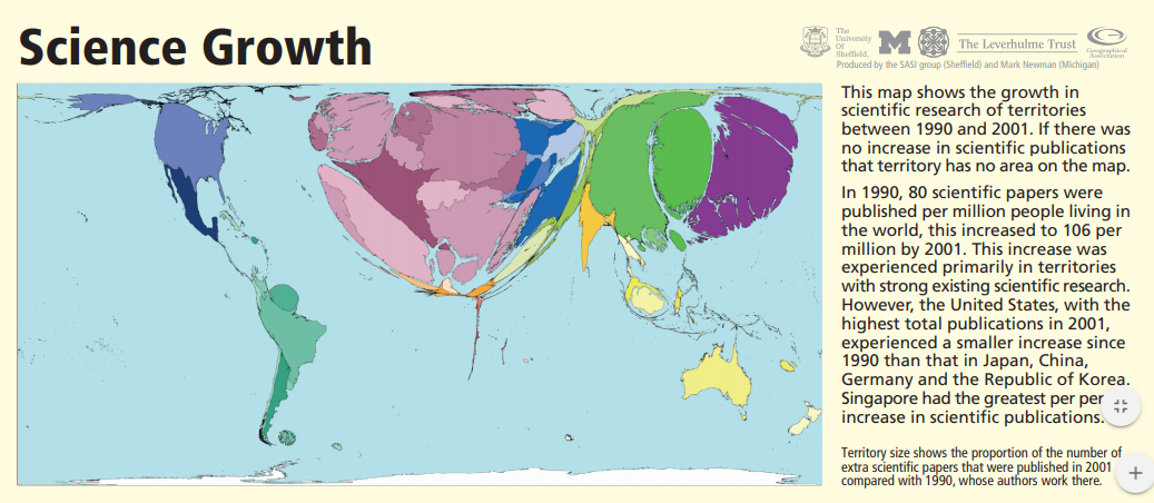 World Science Growth Area Map